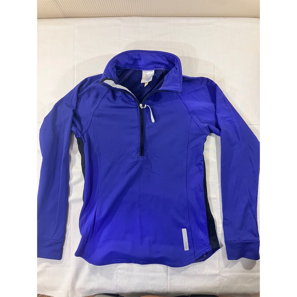ZOOT Sports Finish Strong Womens Blue Hooded Running Pullover Jacket‎ - Size M
